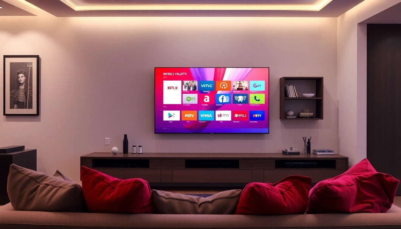 Experience diverse entertainment with our abonnement iptv displayed on a vibrant TV screen.