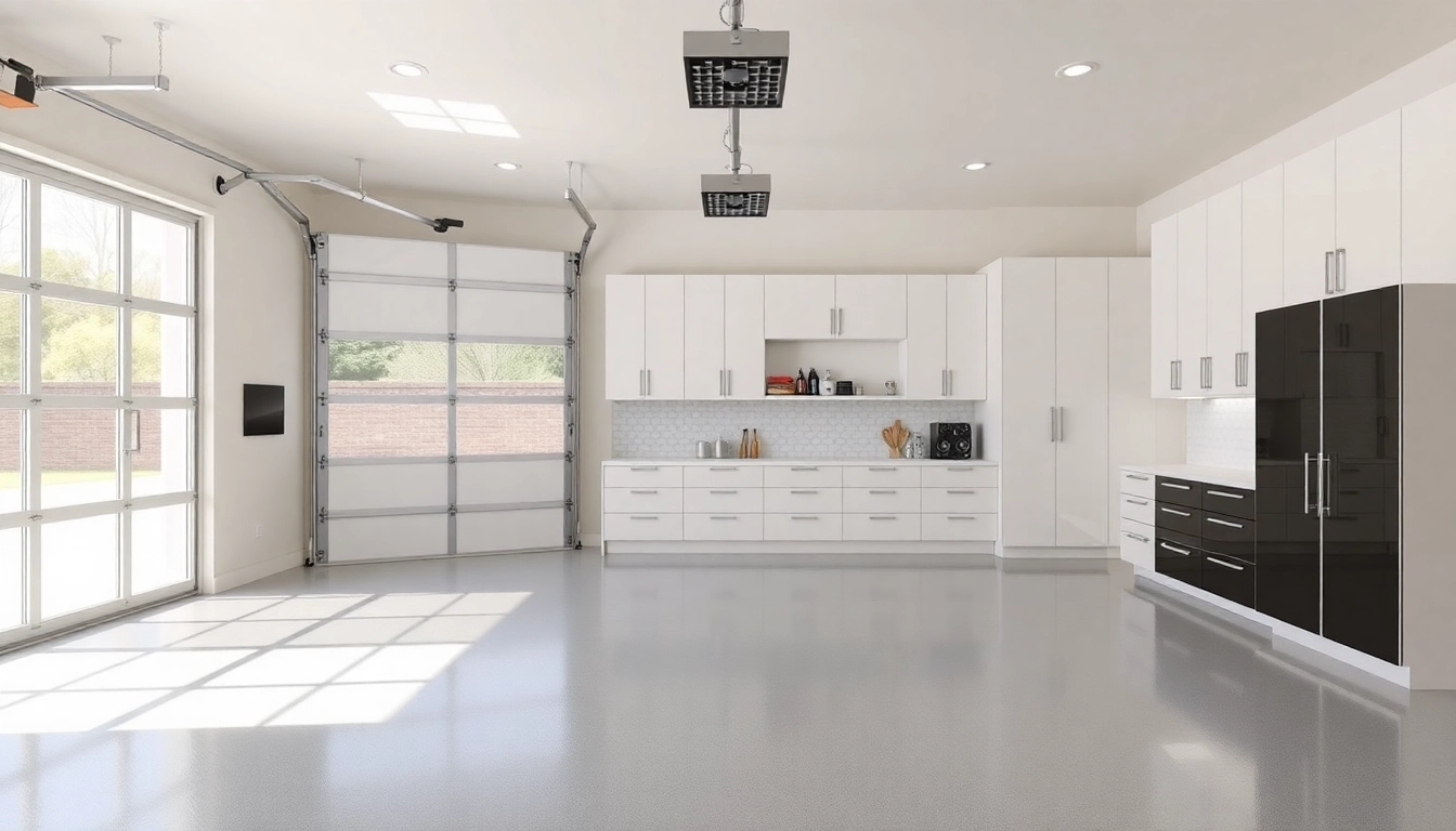 Showcase of custom garages featuring modern design and spacious interior for enhanced storage and functionality.