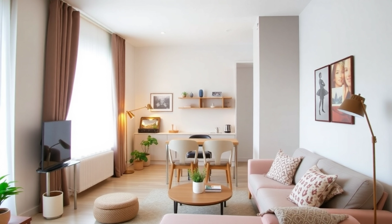 Highlight an attractive airbnb property for sale featuring a cozy living space with modern decor.