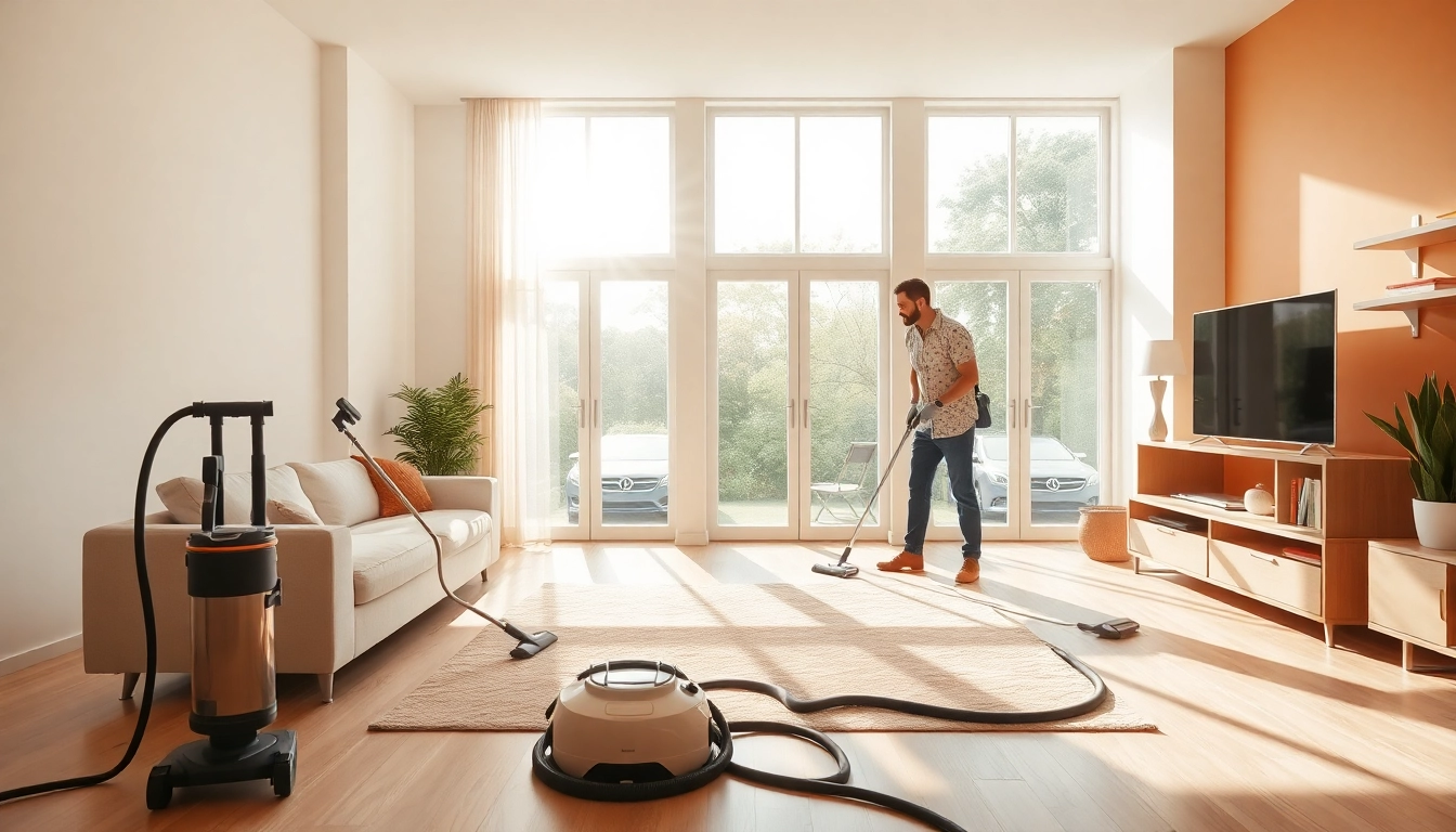 Efficient bond cleaning Logan service transforming a living room into a spotless space.