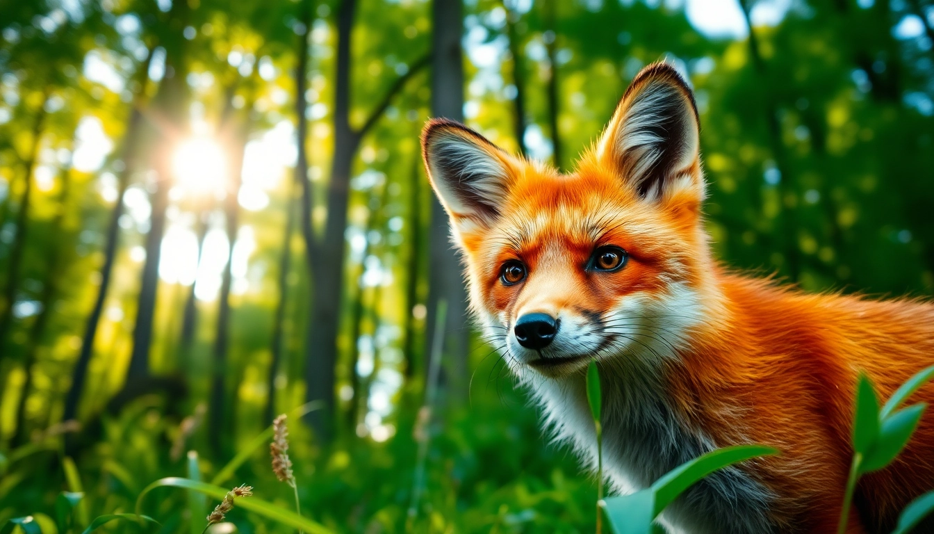 See stunning wildlife visuals at www.sudswild.com showcasing a fox in a vibrant forest.