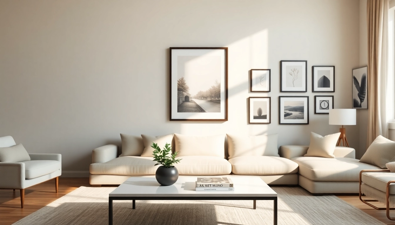Display a premium 24x36 frame highlighting artwork in a chic living room setting.