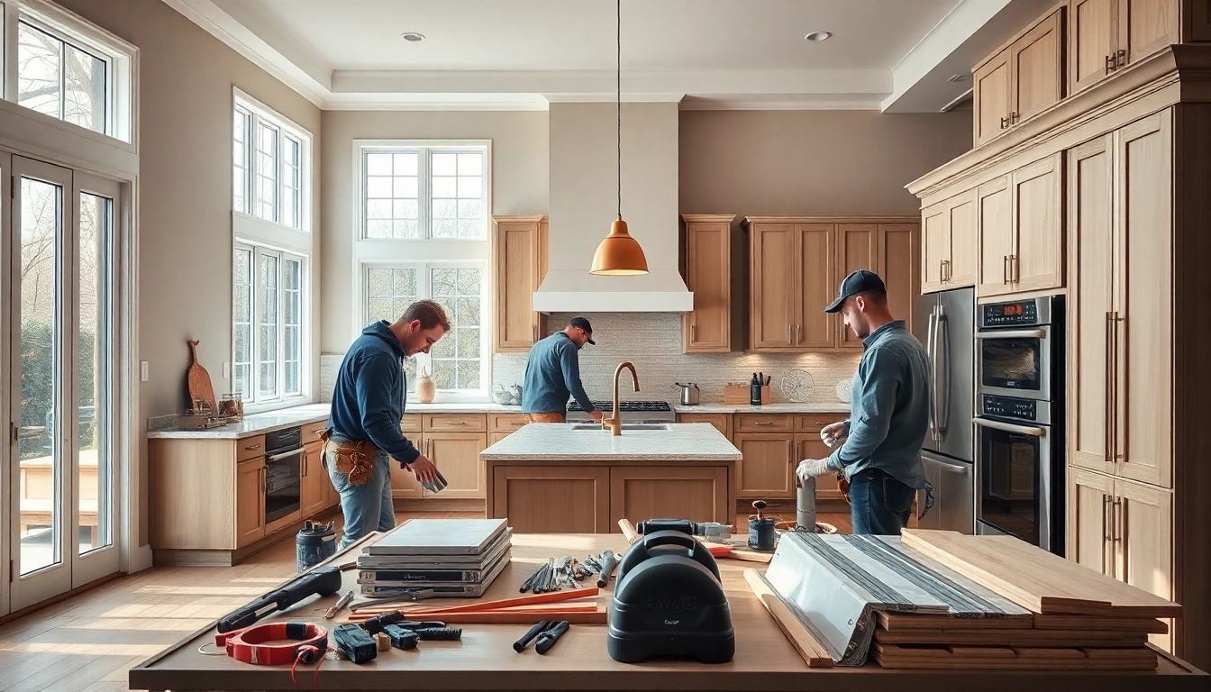 Elevate builders transforming a kitchen with high-quality craftsmanship and modern design.