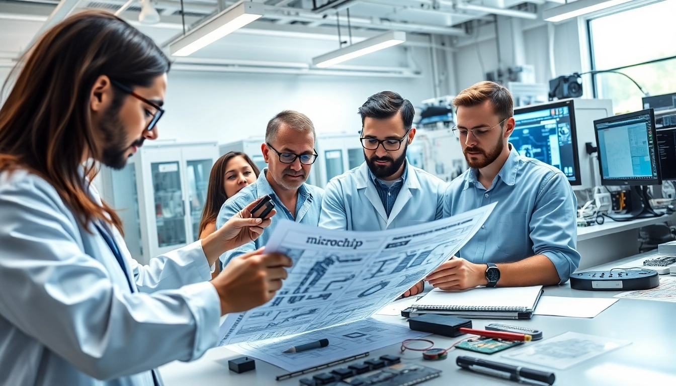 Engineers create GREAT microchip innovations in a cutting-edge lab setting.