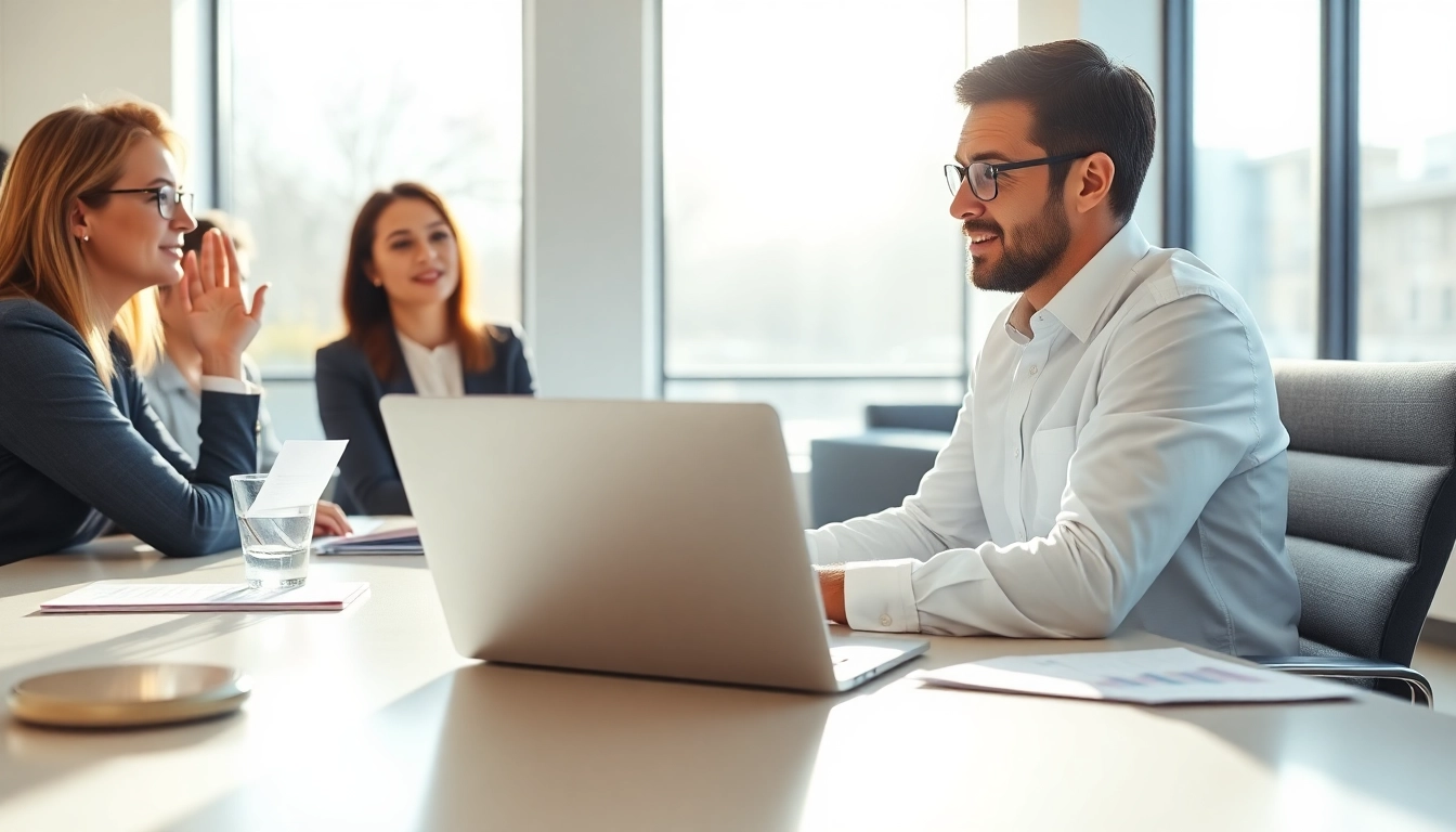 Discussing loan principal with a financial advisor in a bright office setting.