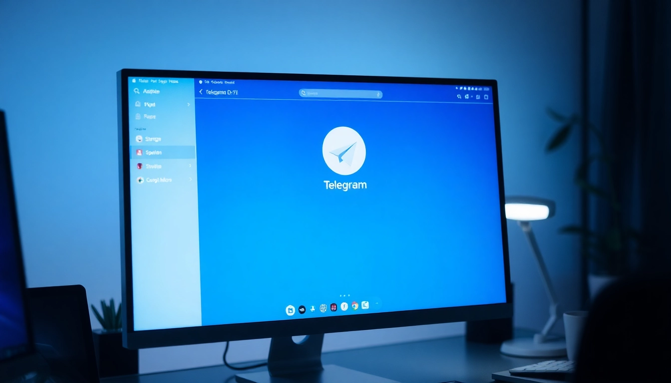 Interact with Telegram電腦版 on a user-friendly interface displayed on a sleek computer.