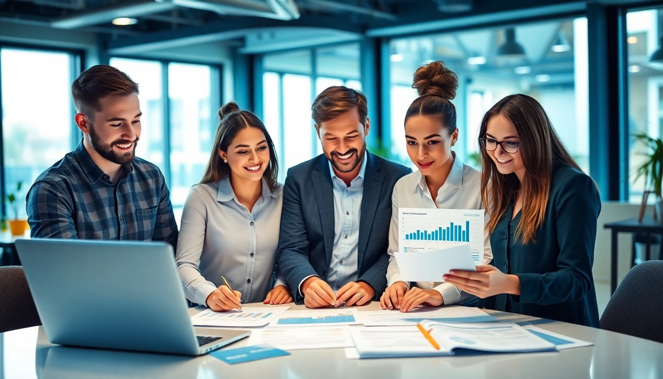 Showcase of customer retention software strategies being developed by a diverse business team.