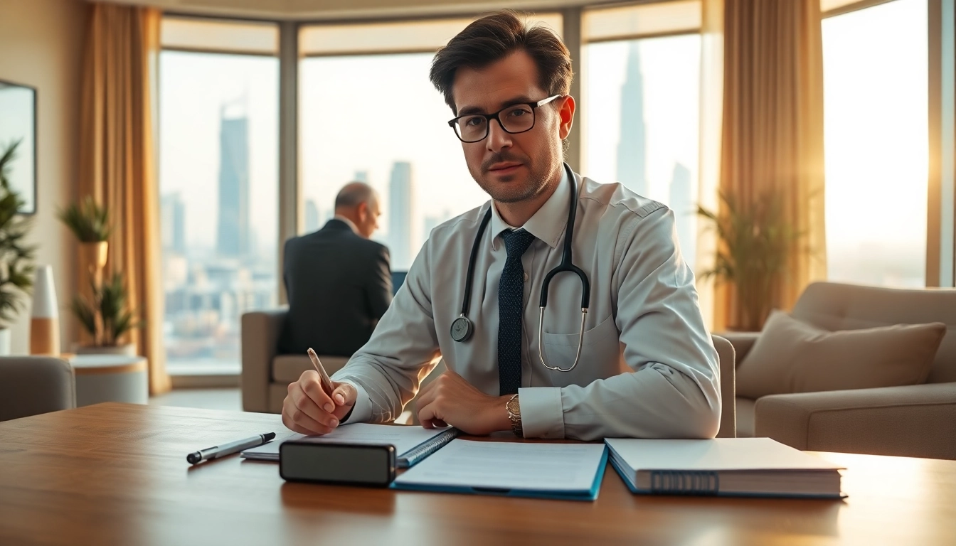 Consultation with a German psychiatrist in Dubai, highlighting professionalism and care.