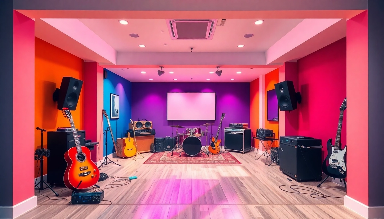 Experience the creativity at 汽水音乐官网's modern music studio, featuring cutting-edge instruments and vibrant colors.