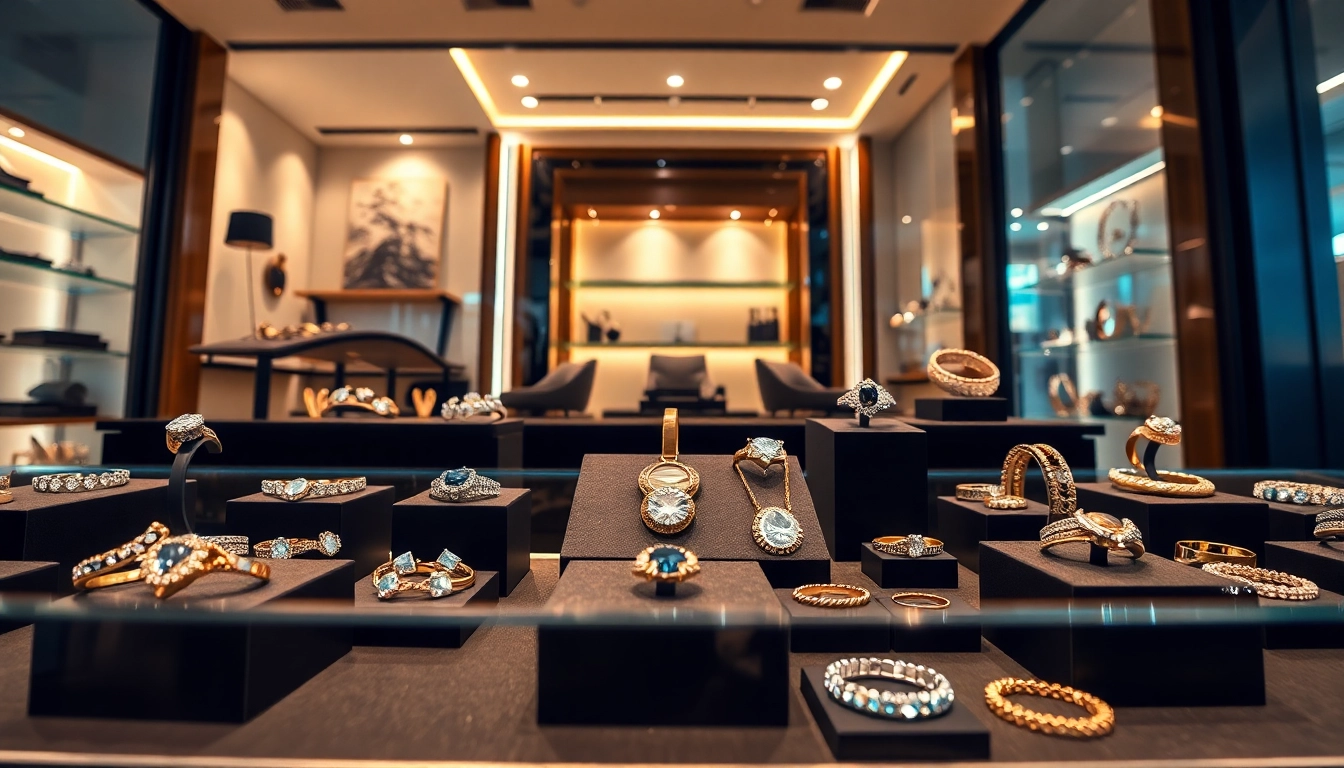 Explore stunning jewelry stores near me featuring exquisite rings and necklaces on display.
