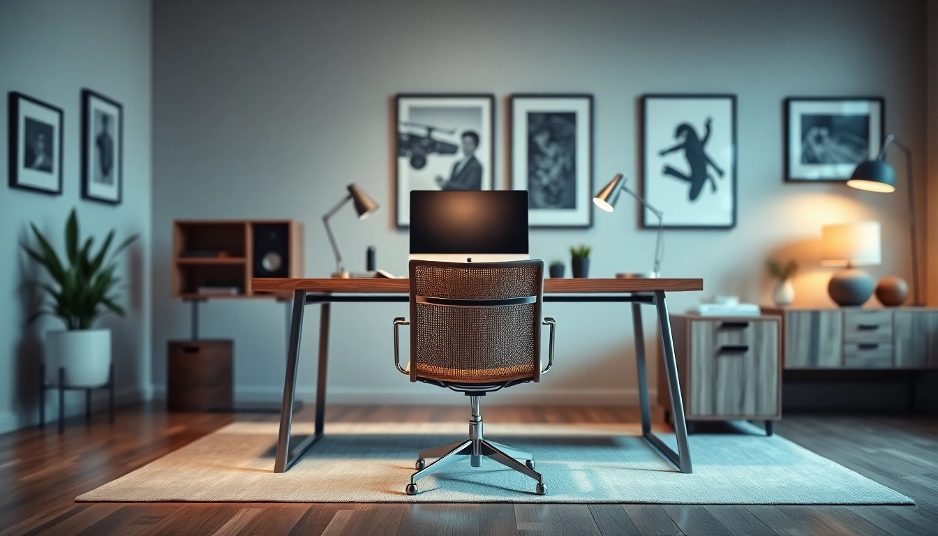 Funktionale Gestaltungsideen für einen schreibtisch schrank im Home Office