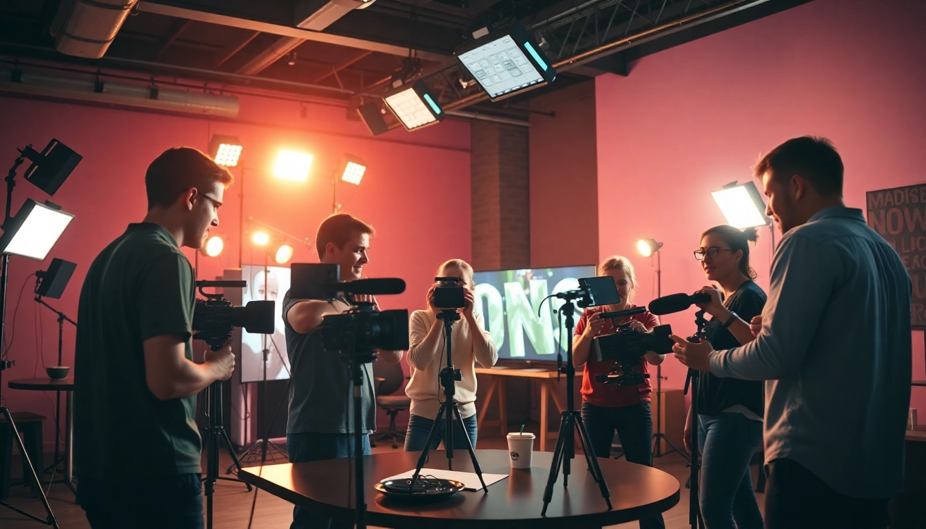 Video production team showcasing creativity and collaboration in 영상프로덕션 studio.