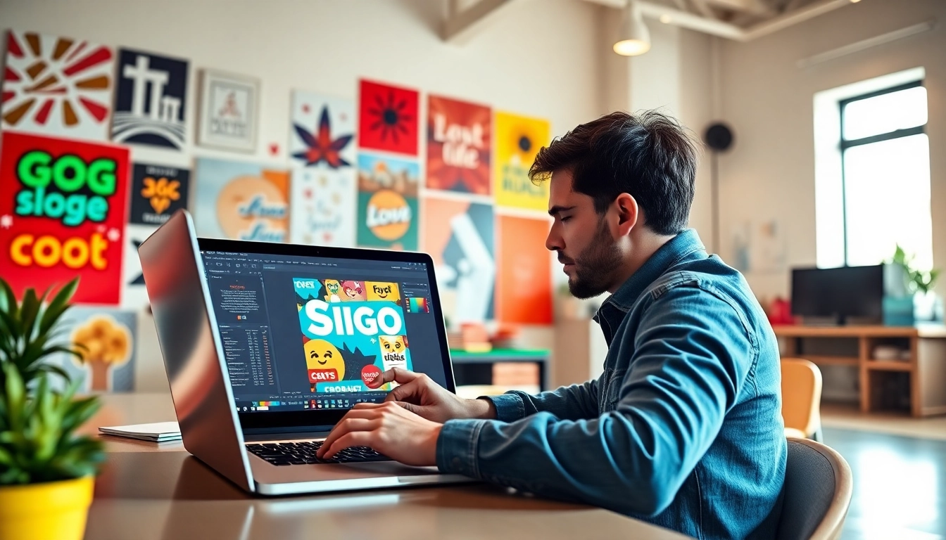 Creating signage using a Canva alternative for signage in a vibrant digital workspace.